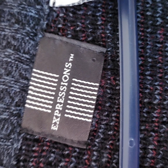 Vintage 90's Geometric Design Mens XL Cardigan Sweater - Picture 3 of 7